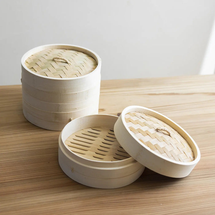 Bamboo Steamer 21cm with Lid - Authentic and Efficient