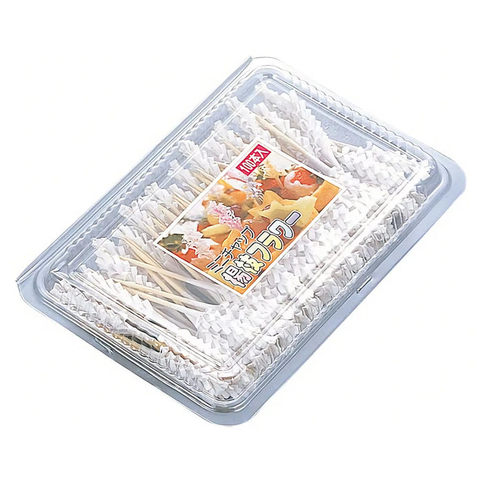 Ebm Japan Wood Food Picks - 100 Count White Premium Quality and User-Friendly