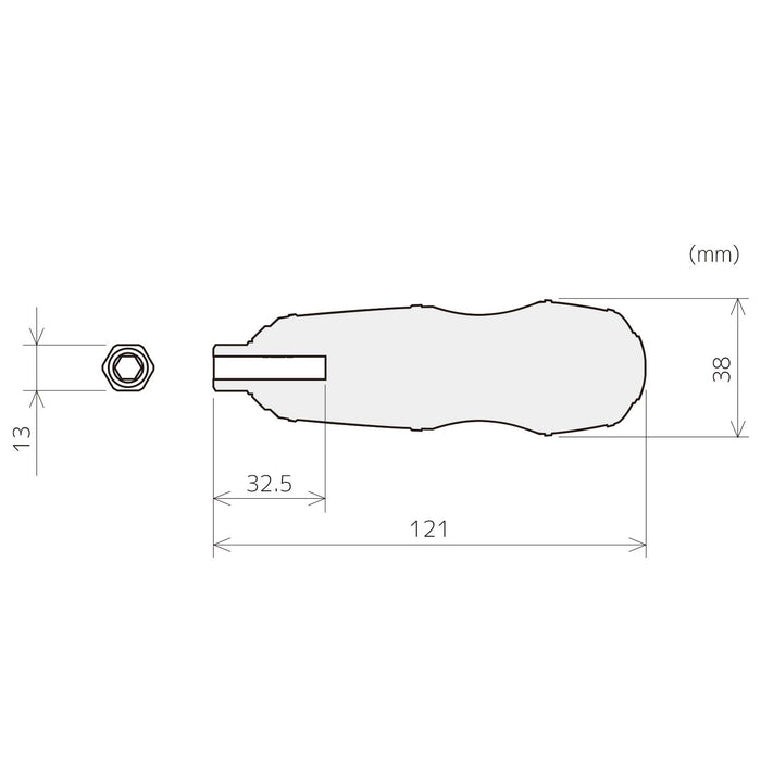 Engineer Nejisaurus GT Dz-70 Ball Grip Hex Driver w/ Bolster Grip