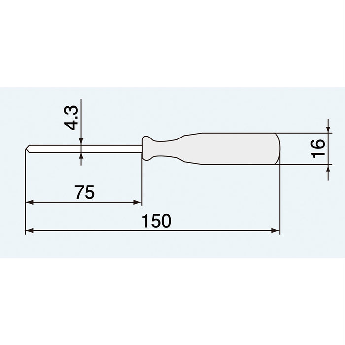 工程師標準驅動器 4.0x0.5mm 75mm DS-33