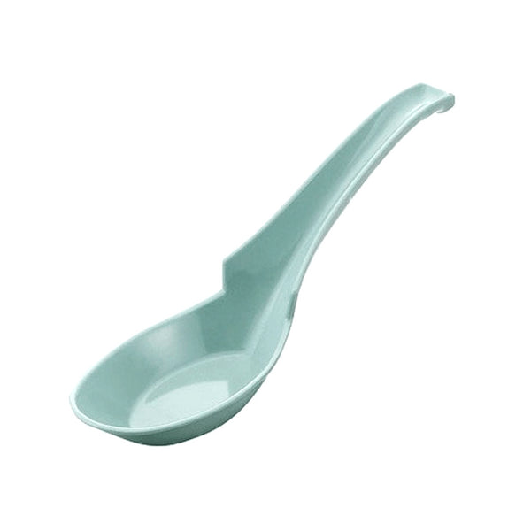 Entec 16cm Green Melamine Renge Soup Spoon with Hooked Handle - Premium Quality