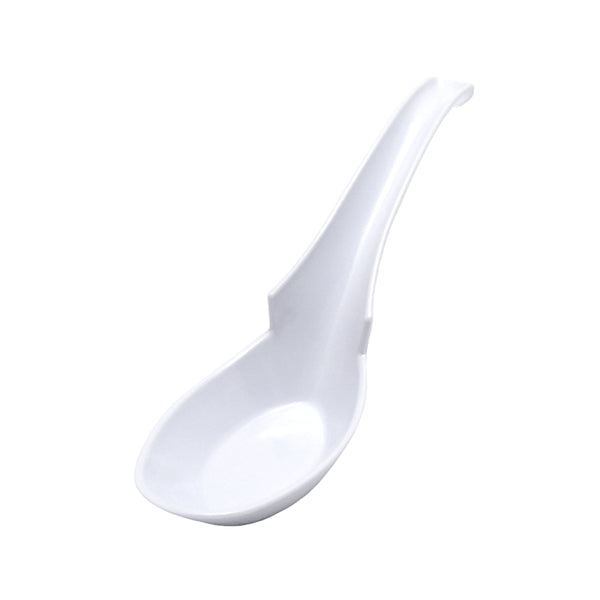 Entec 16Cm White Melamine Renge Soup Spoon with Hooked Handle