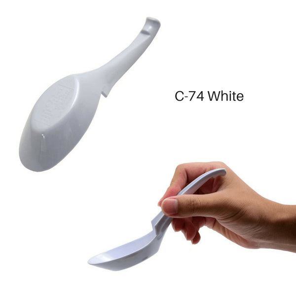 Entec 16Cm White Melamine Renge Soup Spoon with Hooked Handle