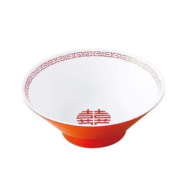 Entec Japan Zuishou Melamine Double Happiness Ramen Noodle Bowl - 1100Ml