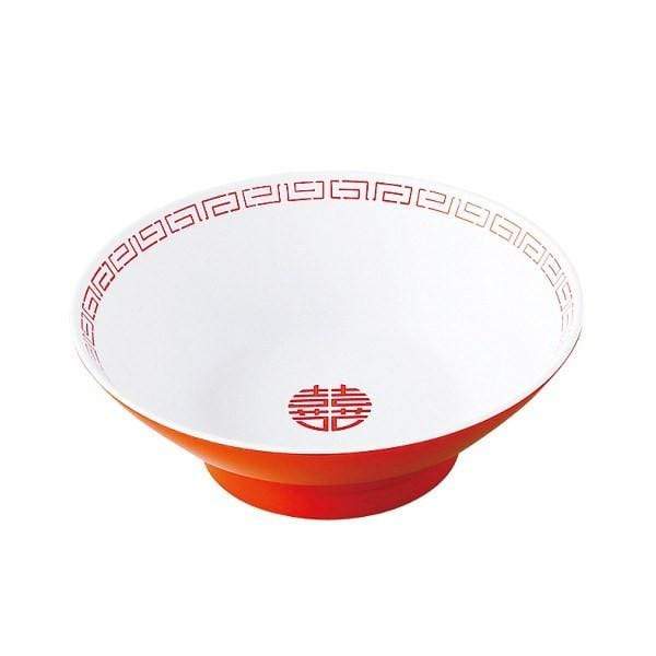 Entec Japan Zuishou Melamine Double Happiness Ramen Noodle Bowl - 670ml