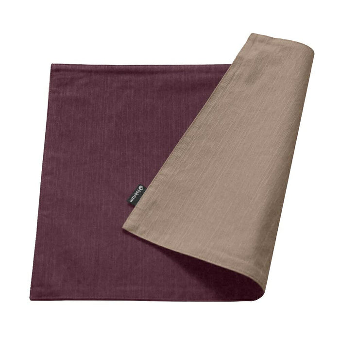 Fabrizm Japan Placemat 40X30Cm Tsumugi Reversible Edo Purple Sepia