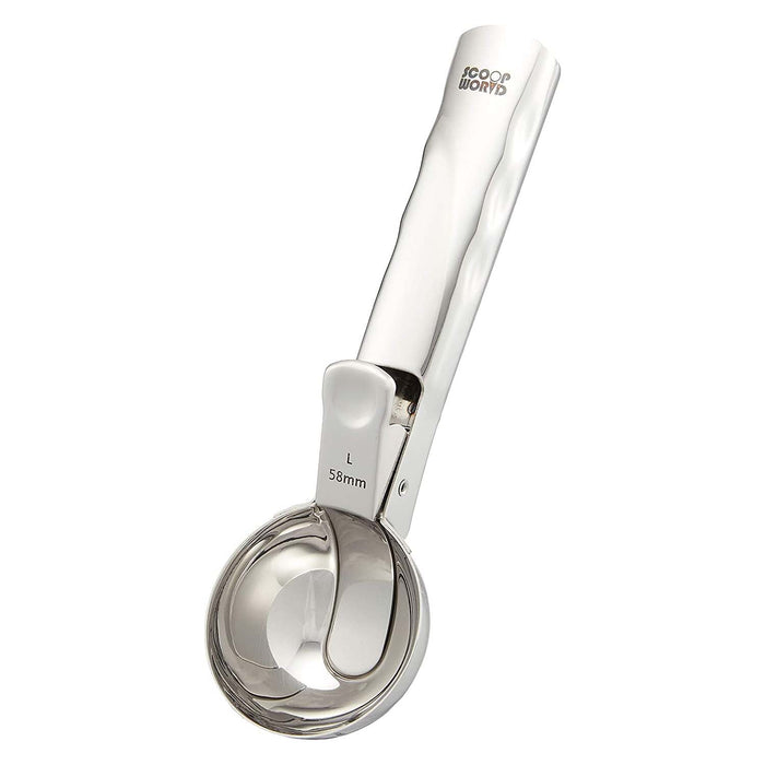 GS Stainless Steel Ice Cream Scoop - Easy One-Push Serving