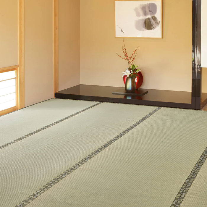 Hagihara Igusa Green Double Weave Overlay Carpet - Odor Resistant Edoma 6 Tatami Mats