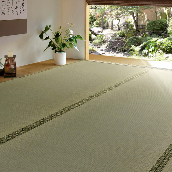 Hagihara Green Edoma 1 Tatami Japan Double Eye Woven Water Repellent Bizen Carpet