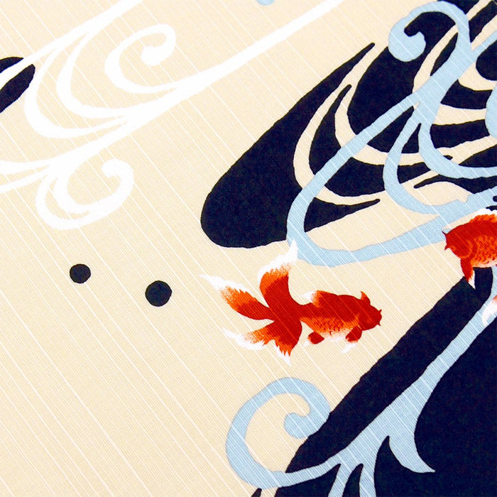 Japanese Cloth - 50cm Furoshiki with Running Water Goldfish