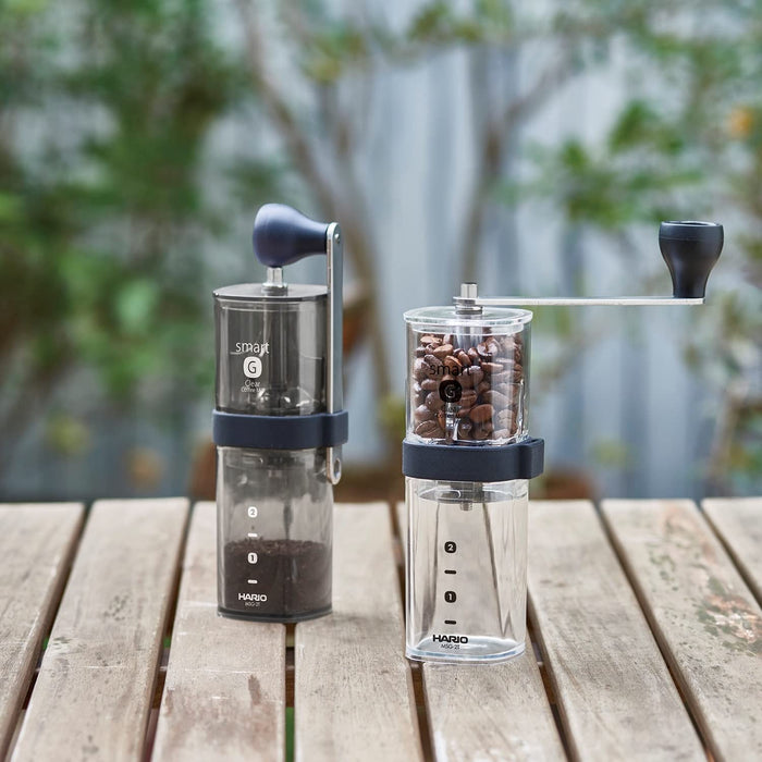 Hario Coffee Mill Smart G Clear - Japan - Msg-2-T Premium Coffee Grinder for Enhanced User Experience