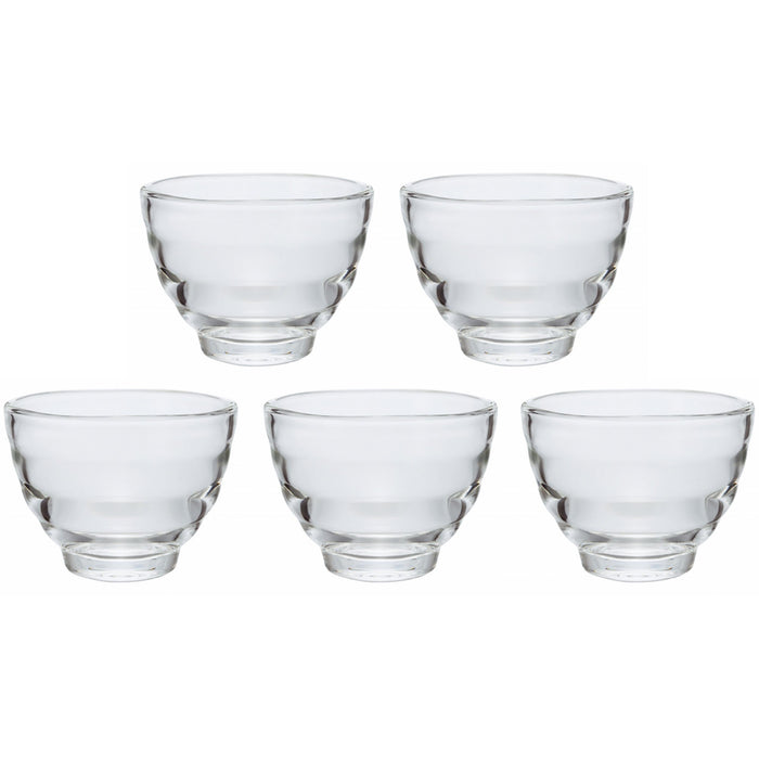 Hario Japan Glass Cup Set 5 - 170ml, Safe for Microwave/Oven/Dishwasher