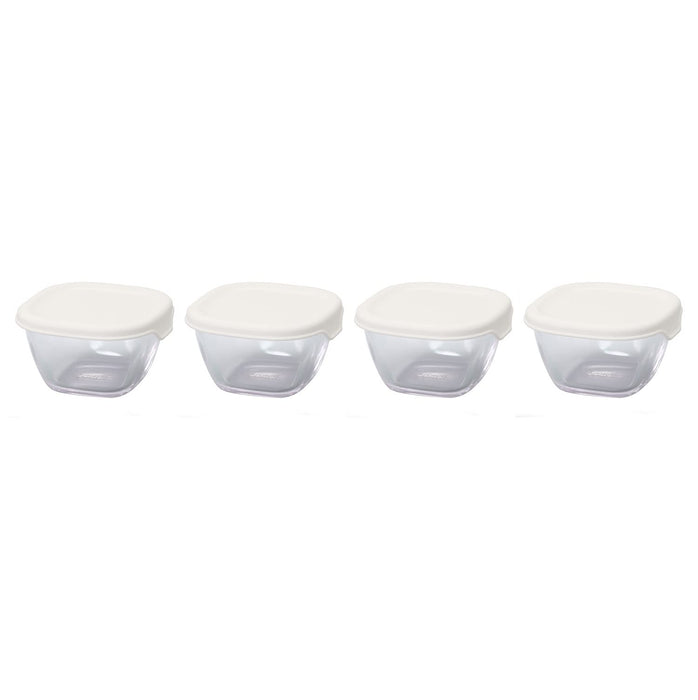 Hario 110ml Heat-Resistant Glass Storage Containers Japan Oven/Microwave/Dishwasher Safe 4pcs