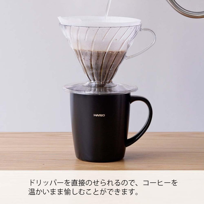 Hario 馬克杯瓶 SMF-300-B 300 毫升黑色保溫杯帶蓋