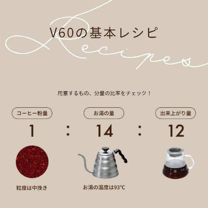 Hario V60 01 透明咖啡滴頭 VDR-01-W 1-2 杯