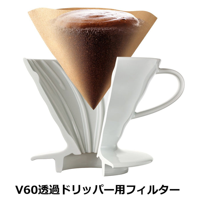 Hario V60 Ceramic Dripper Set 1-4 Cups White XVDD-3012W Japan