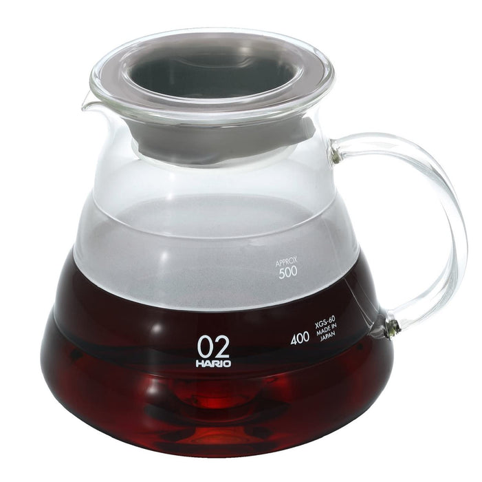 Hario V60 Glass Server 600ml 2-5Cups Microwave Safe XGSR-60-TB