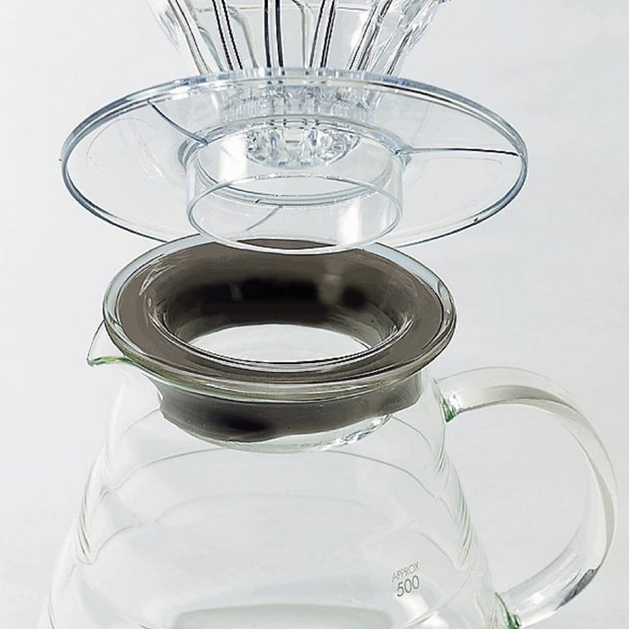 Hario V60 Glass Server 600ml 2-5Cups Microwave Safe XGSR-60-TB