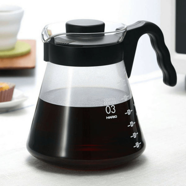 Hario V60 玻璃咖啡壶带斜角手柄（450 毫升）