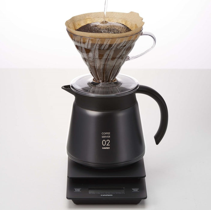 Hario V60 黑色保温不锈钢服务器 600 - 日本制造服务器