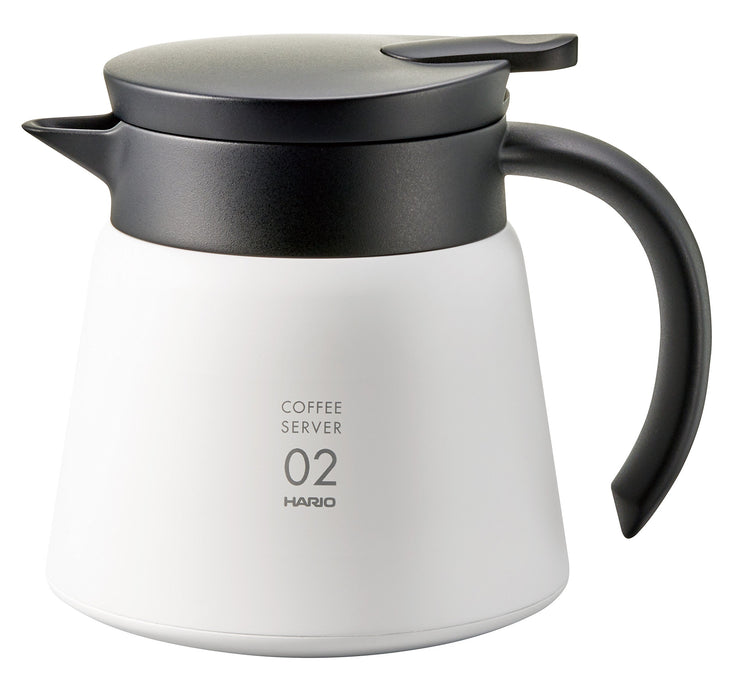 Hario V60 不锈钢服务器 600 白色 - 日本制造保温服务器