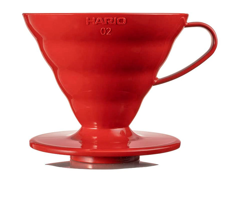 Hario V60 滴滤器 02 红色 1-4 杯咖啡手冲滴滤器日本 VDR-02-R