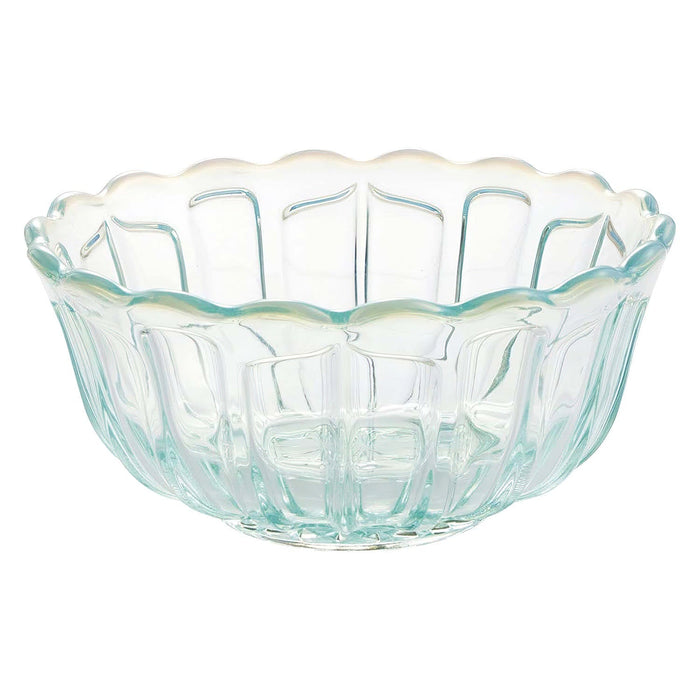 Hirota Glass Japan Yukinohana Blue Shallow Bowl - Premium Soda-Lime Glass