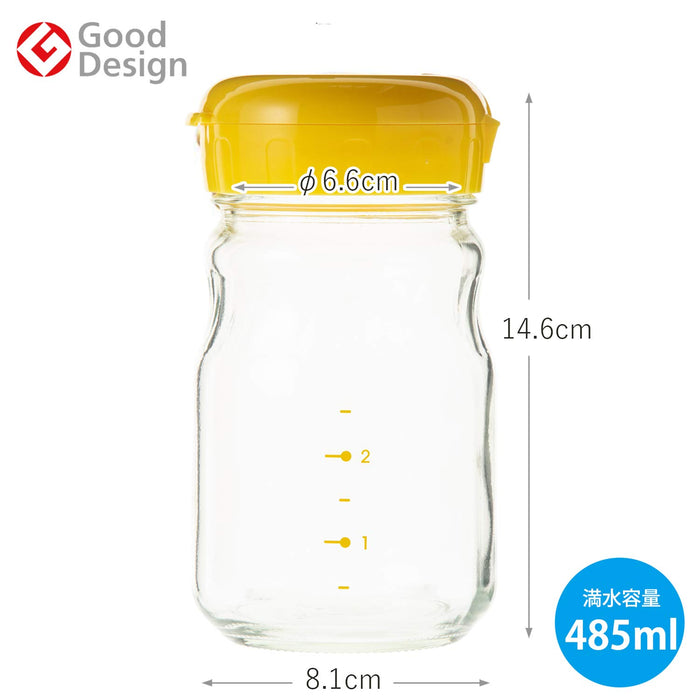 Toyo Sasaki Glass Japan Glass Storage Container for Preserving Home's Flavor - 485ml