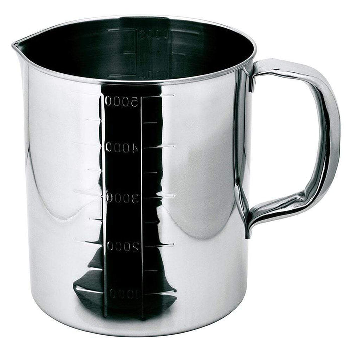 Premium 5L Japan Stainless Steel Measuring Cup by Ichibishi Mitsuwa