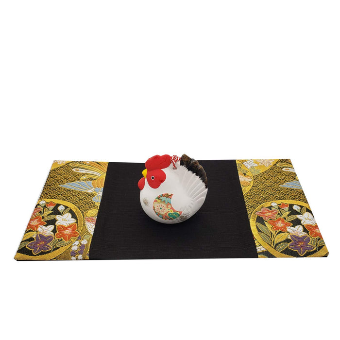 Shinsendo Japanese Vase Mat Figurine Incense Burner - Perfect for Japanese-Style Rooms with Obi-like Texture