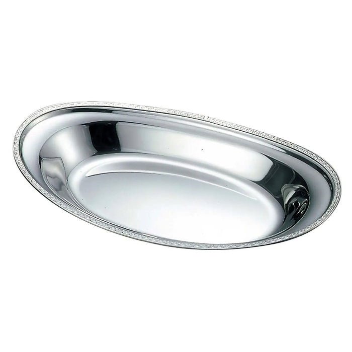 Ikeda Japan Stainless Steel Curry Plate with Wave Pattern - User-Friendly Website Essential