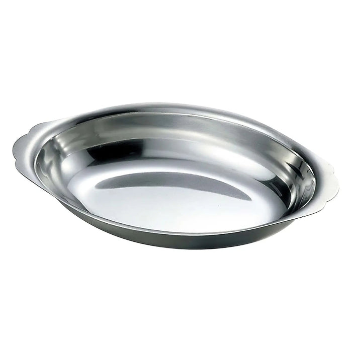 Ikeda Japan Stainless Steel Deep Gratin Dish - Premium Quality Cookware for a User-Friendly Kitchen