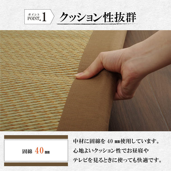 Ikehiko Corporation Japanese Igusa Sheets Bed Pad - Noah Raku Raku Single Black