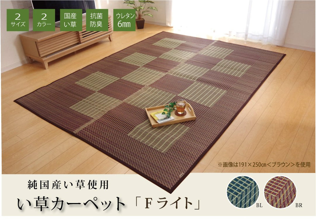 Ikehiko Corp Japan Rug Carpet Rush Tatami Mat Square F Light Blue - User-Friendly Flooring Solution