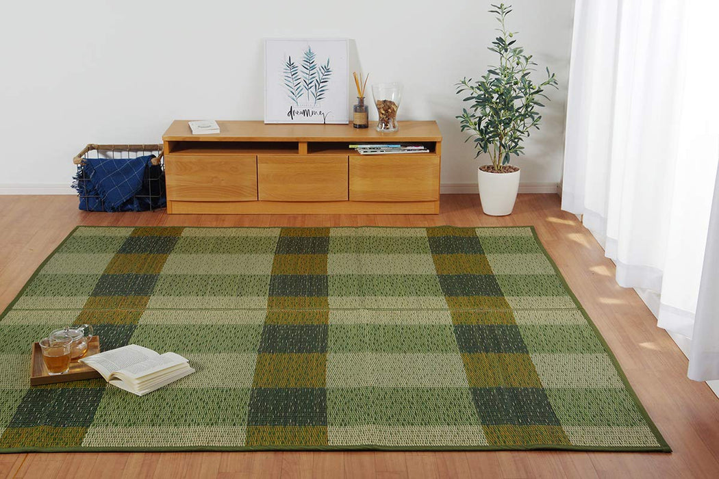 Ikehiko Corp Japan Green Rectangular Rush Rug Deodorizer