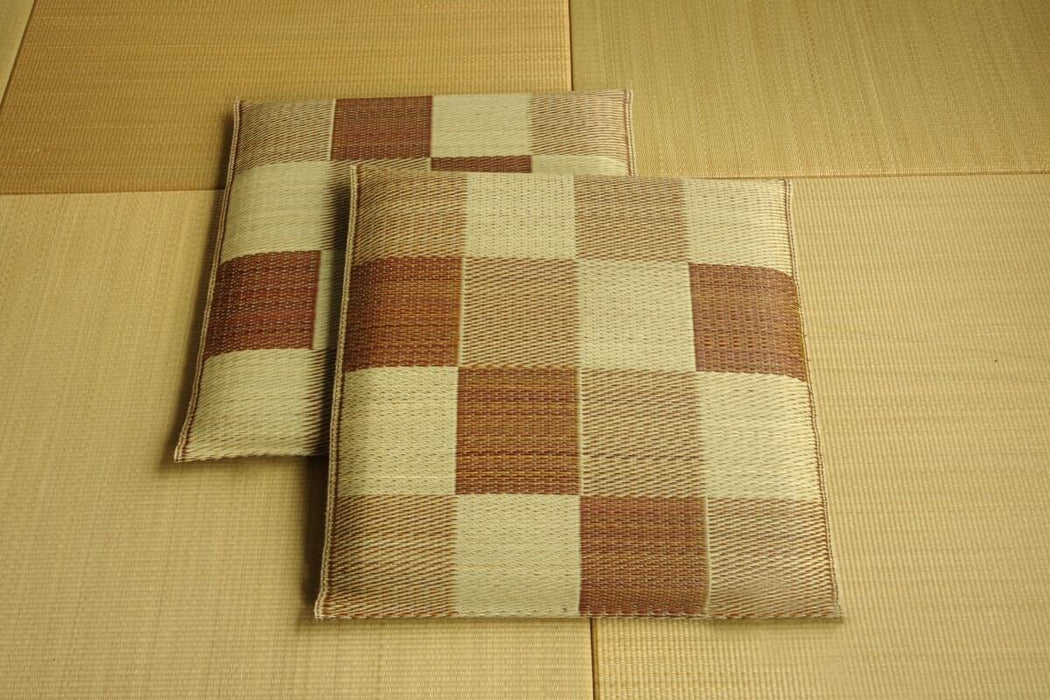 Ikehiko Corp. 2Pc Set 55X55Cm Brown Zabuton Block Made In Japan