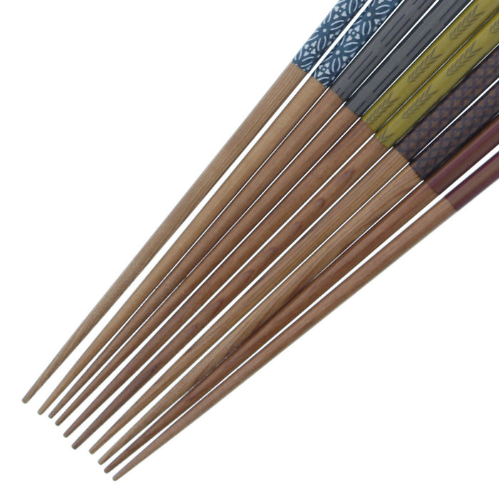 Ishida Natural Wood Chopsticks Set - 5 Pieces, 23cm Length