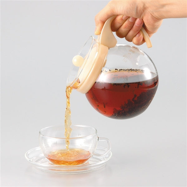 Iwaki Glass Jumping Teapot - Heat Resistant and Durable