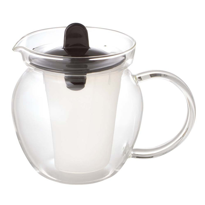 Iwaki Black Heat-Resistant Glass Teapot - Premium Quality