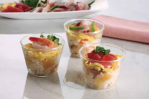 Iwaki Yellow Glass Pudding Cup Set with Lid Storage Container - 100ml