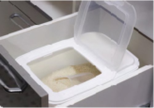 Iwasaki Industry 10Kg Japanese Rice Storage Bins - Clear B-2897Pn