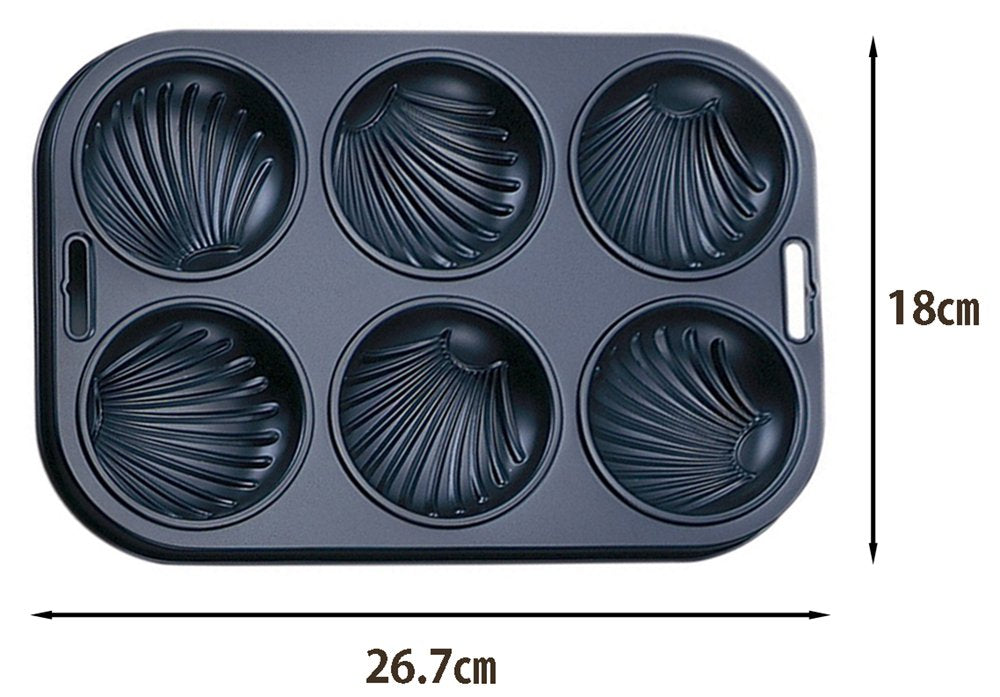 Kai Corp Madeleine Mold 6pcs DL6172