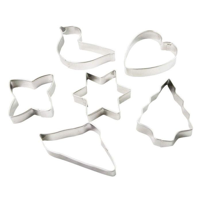 Kai Tree/Star Cookie Cutters Set of 6 - DL6190 Made in Japan by Kai Corporation