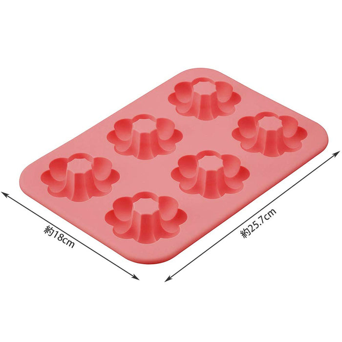 Kai Dl6246 矽膠甜甜圈形狀 6 件 耐熱