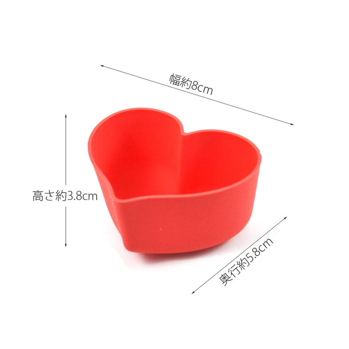 Kai Corp DL6356 Heat-Resistant Silicone Cup 3pcs Heart Large