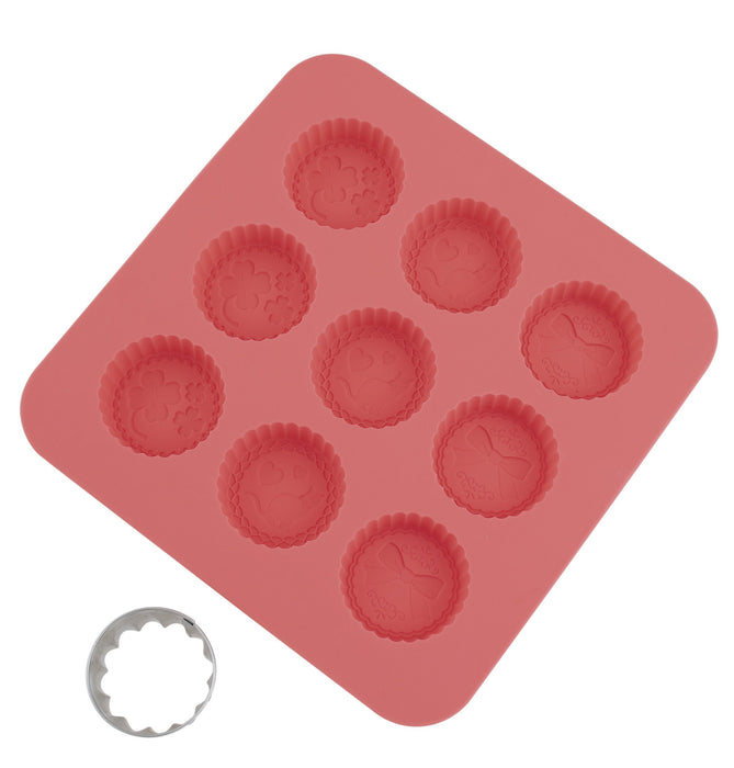 Kai DL-6366 Kai 2-Layer Cookie & Chocolate Mold 9-Piece Round