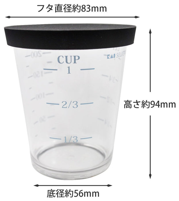 Kai 200ml Measuring Cup w/Lid Dh3127 Select100