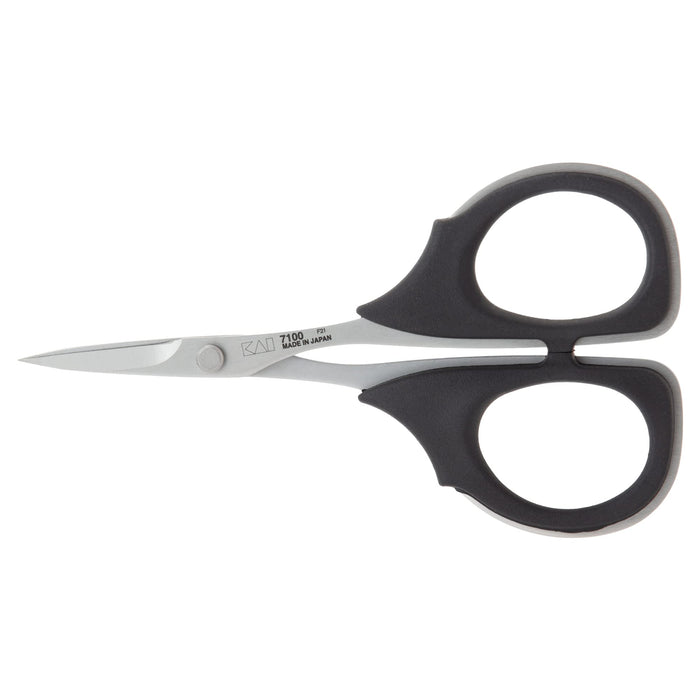 Kai Razor Small Scissors - 100mm Japan Molybdenum Vanadium Steel - Durable & Sharp - Elastomer Handle - Rust & Glue Resistant - Crafts & Sewing