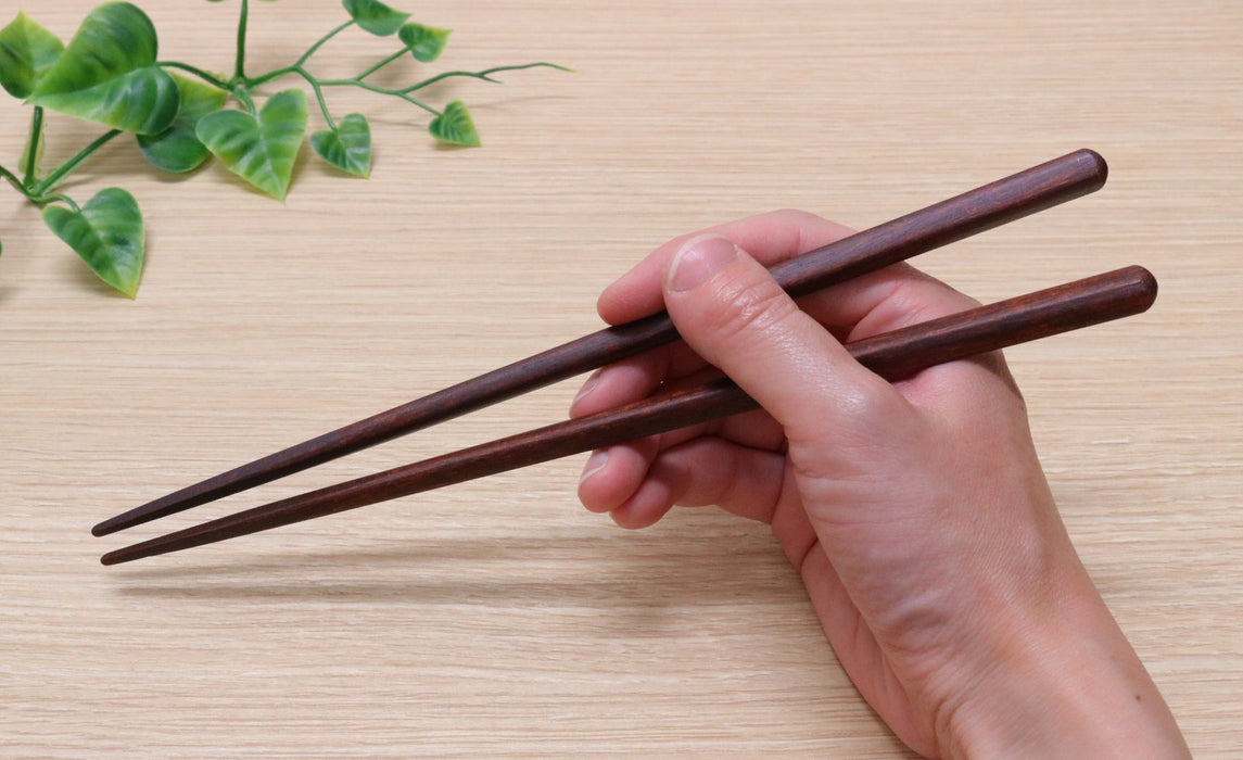 Kawai 5-Piece 23Cm Wooden Chopsticks Set - Dishwasher Safe, Brown