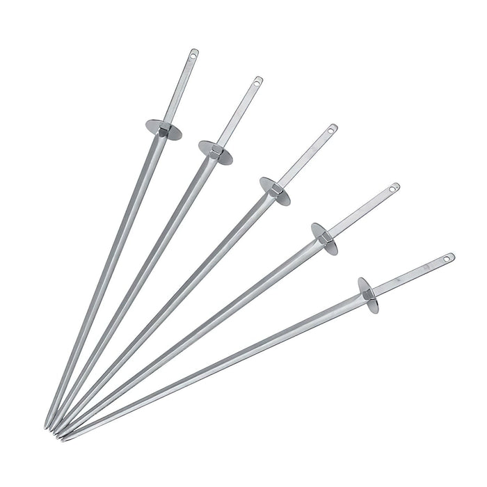 Kinka Stainless Steel Flange Head Metal Skewer - Durable and Versatile Cooking Tool